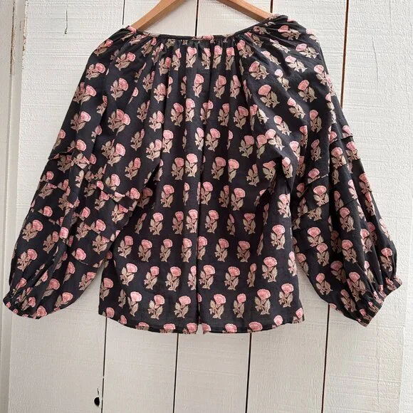Pink Chicken Ava Top in Navy Floral Drop - Picture 8 of 8